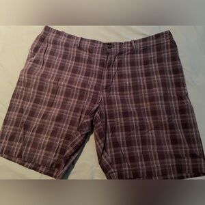 Perry Ellis Brown Plaid Shorts